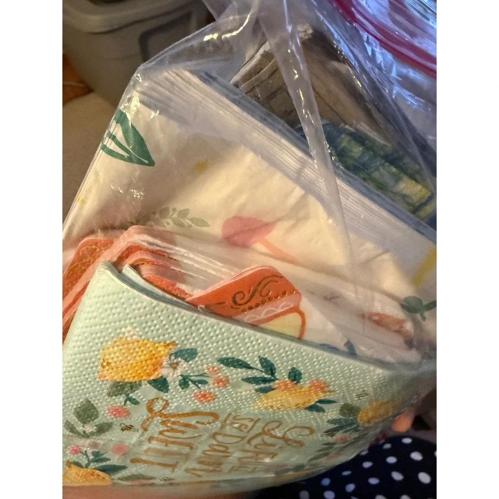 Assorted Decorative Paper Napkins Lot Playing Cards Lemons Floral Party Crafting
